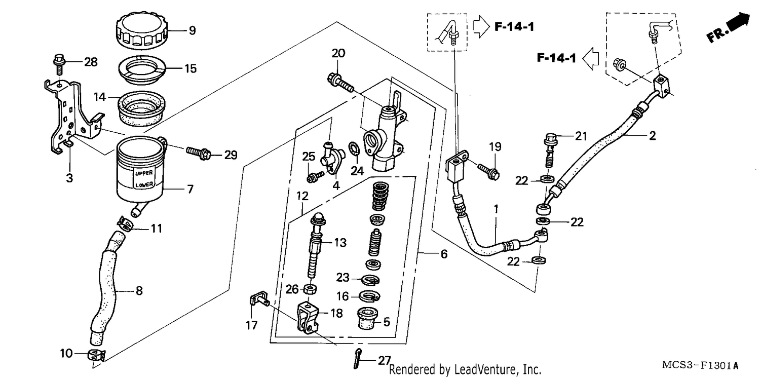 RR. BRAKE MASTER CYLINDER (ST1300A)