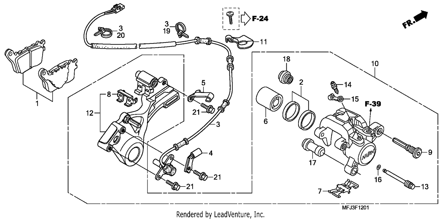 REAR BRAKE CALIPER (CBR600RA)