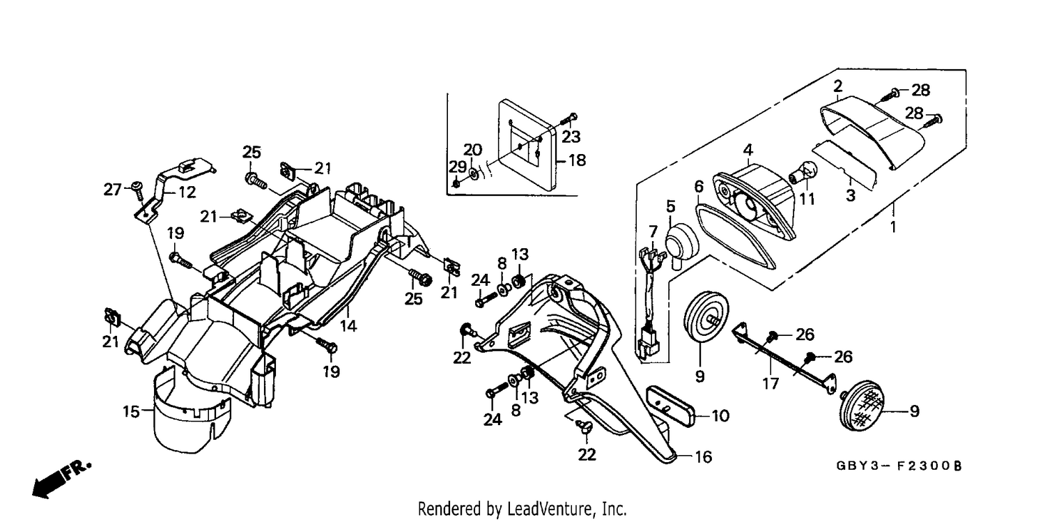 REAR COMBINATION LIGHT/ REAR FENDER
