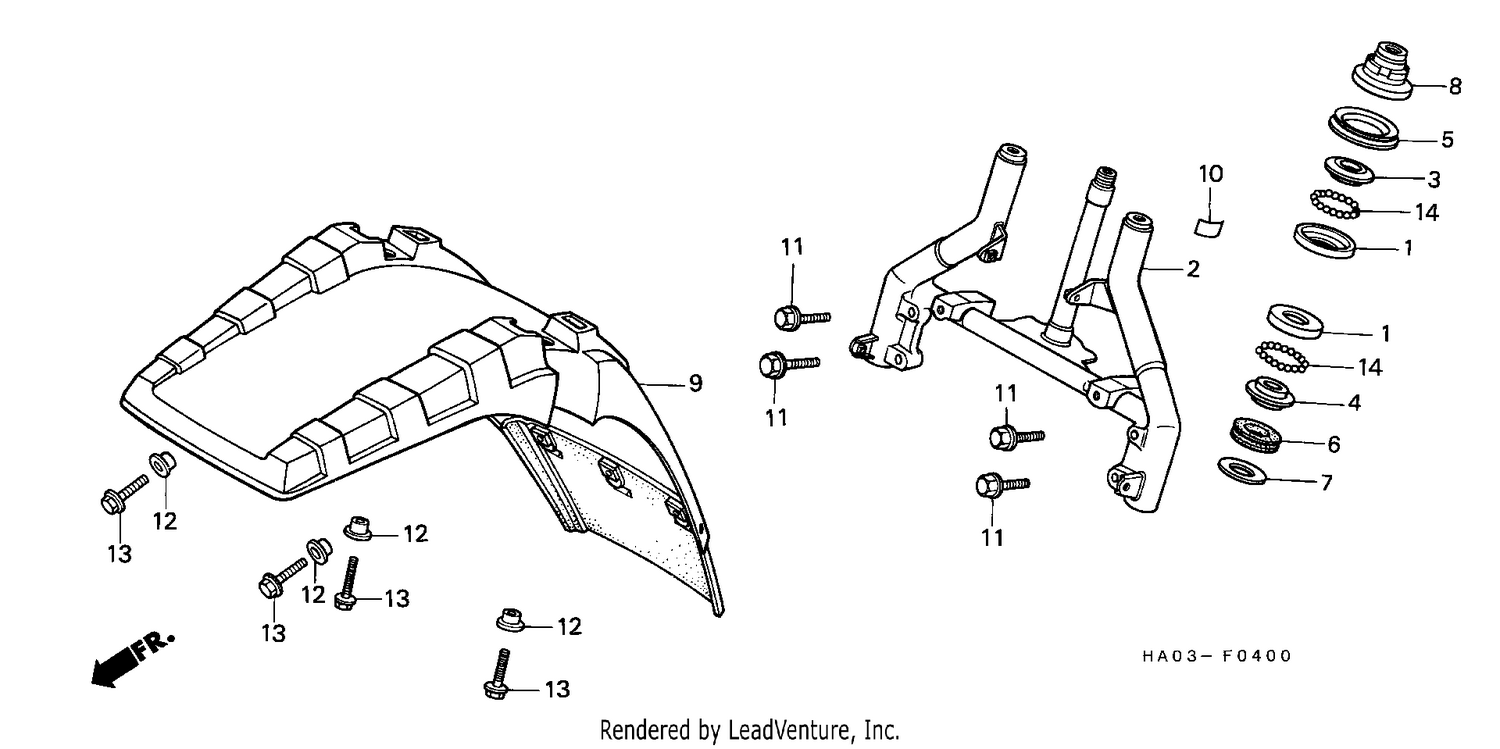 STEERING STEM/ FRONT FENDER