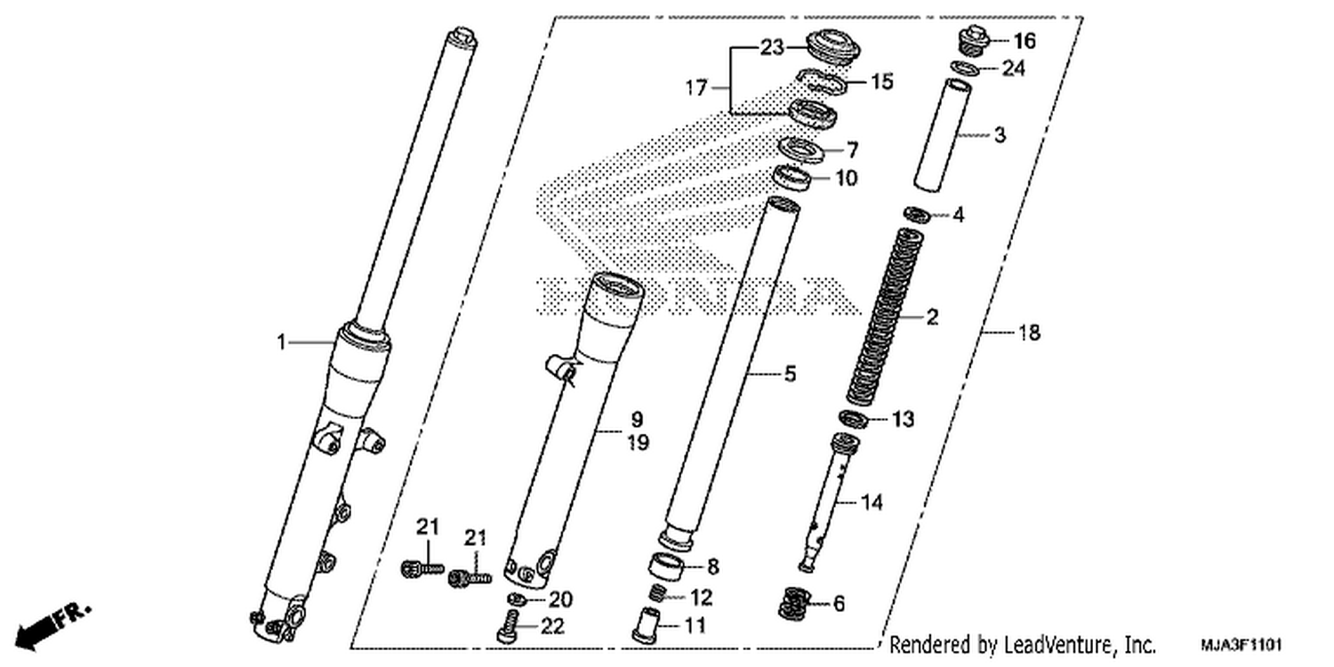  1 FRONT FORK (VT750C2S)