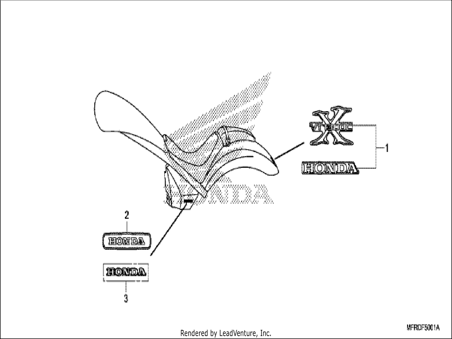  1 MARK/EMBLEM (VT1300CXA)
