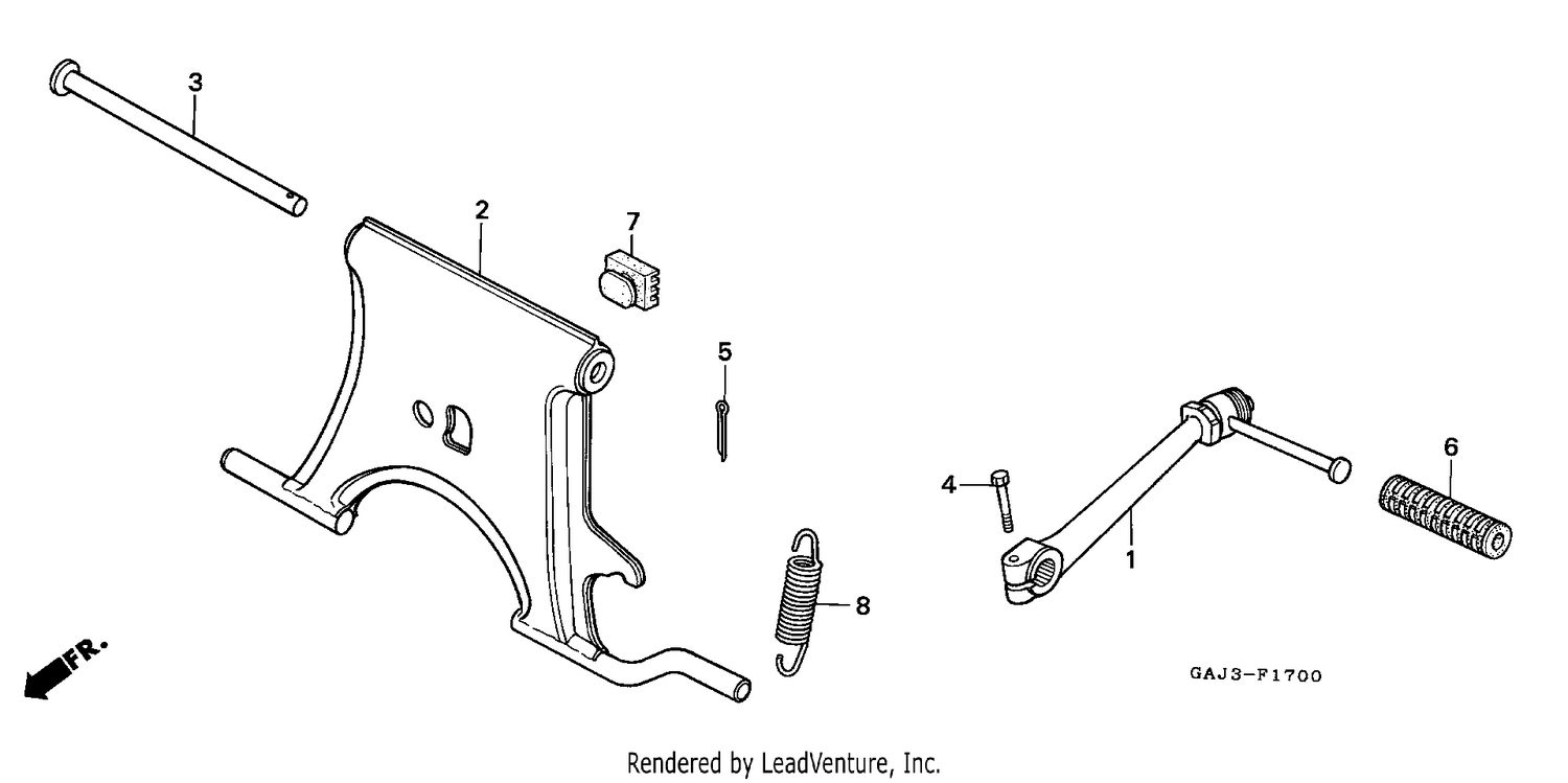 STAND/KICK STARTER ARM