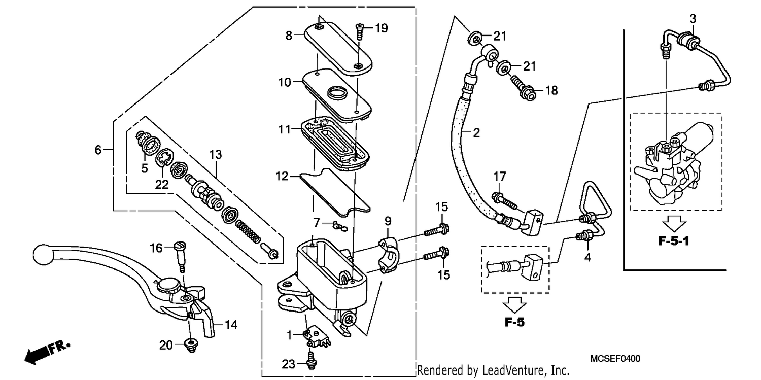 FR. BRAKE MASTER CYLINDER