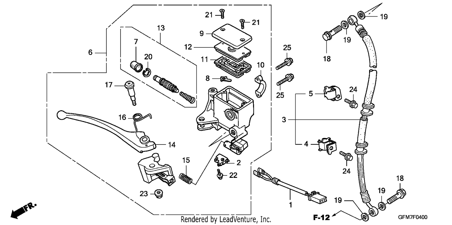 FR. BRAKE MASTER CYLINDER