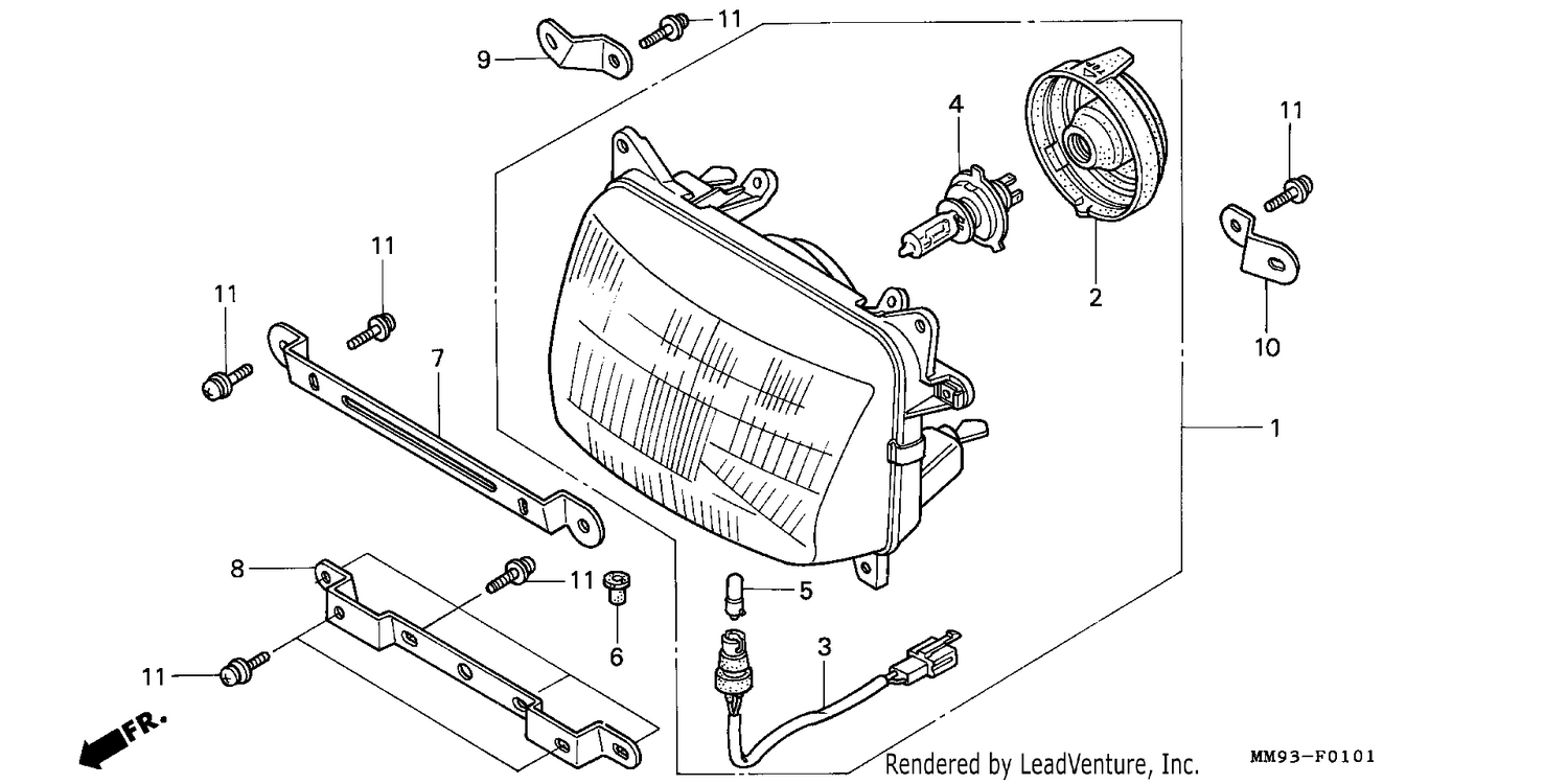 HEADLIGHT (2) (XL600VR)