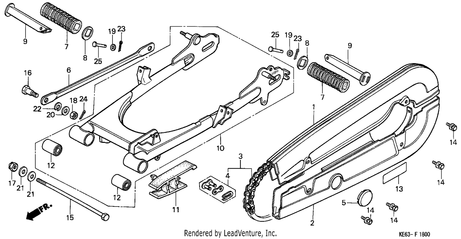 REAR FORK/CHAIN CASE (1)
