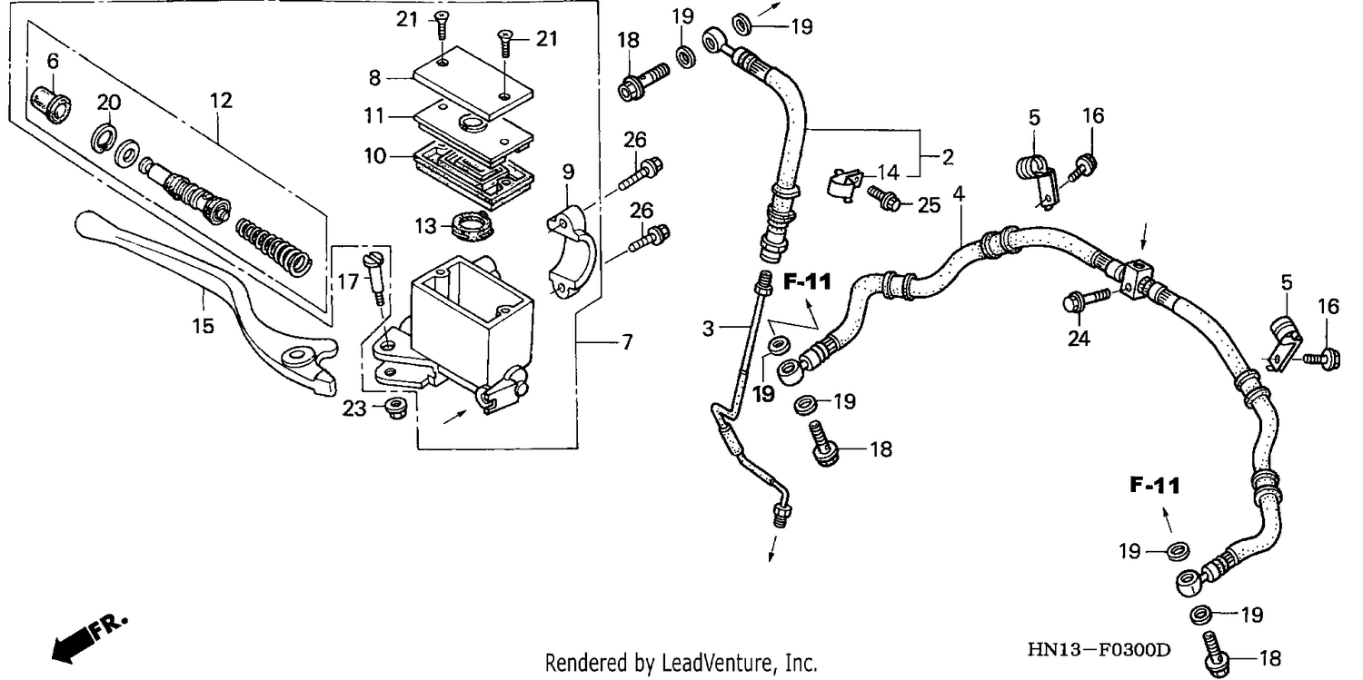 FR. BRAKE MASTER CYLINDER (TRX400EXX-4)