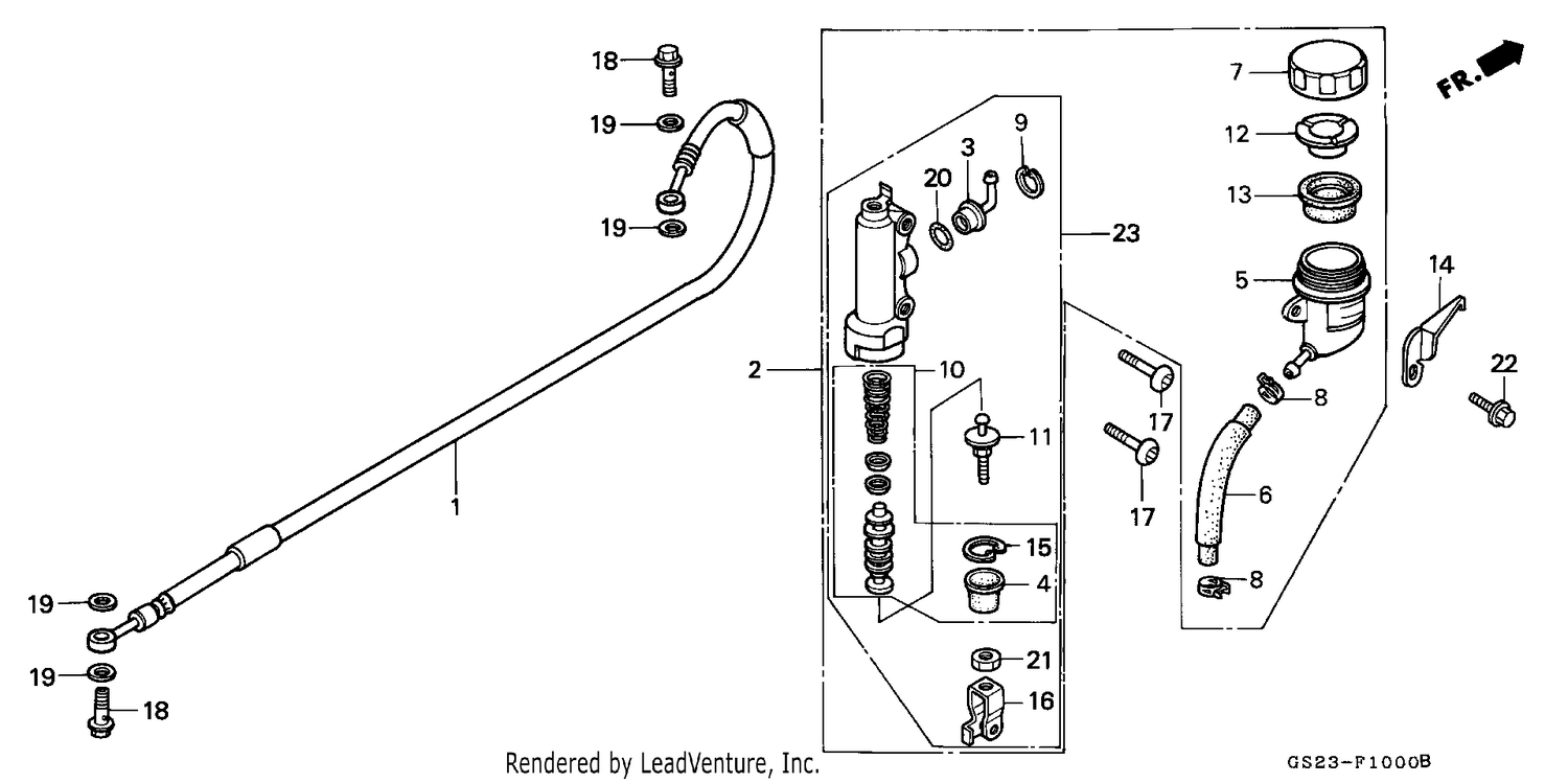 REAR BRAKE MASTER CYLINDER (CR80RN/RP/RR)