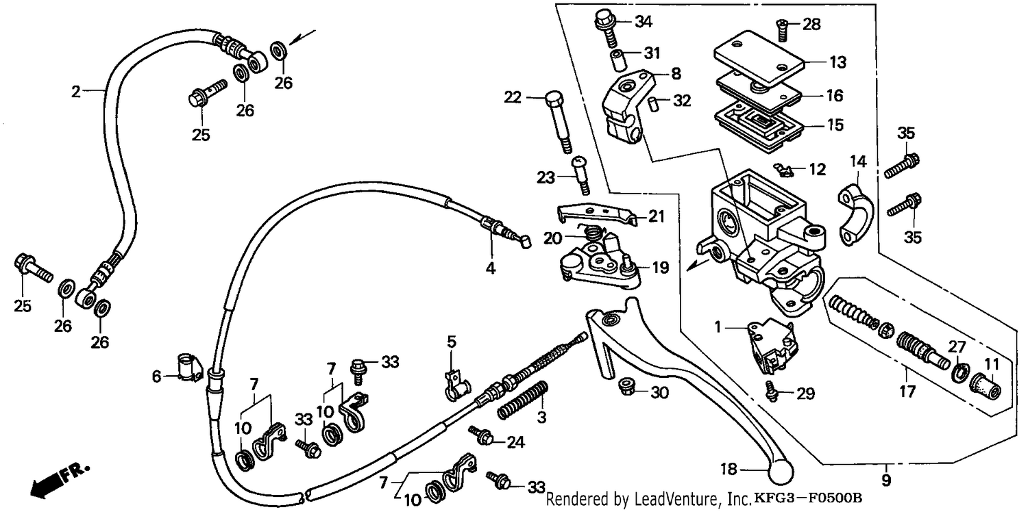 REAR BRAKE MASTER CYLINDER