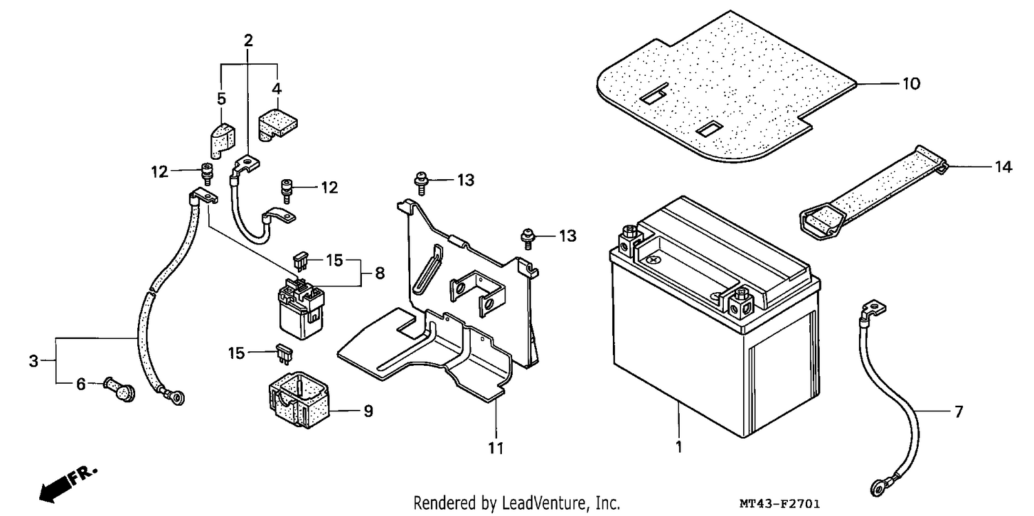 BATTERY (VFR750FR/FS/FT/FV)