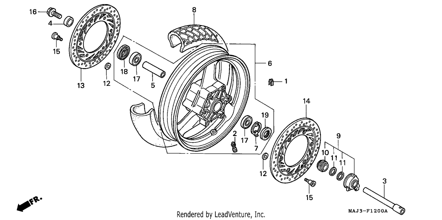 FRONT WHEEL (ST1100)