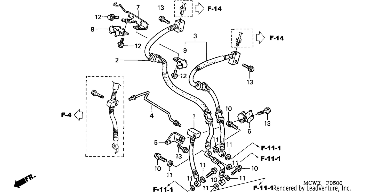FRONT BRAKE HOSE (VFR800)