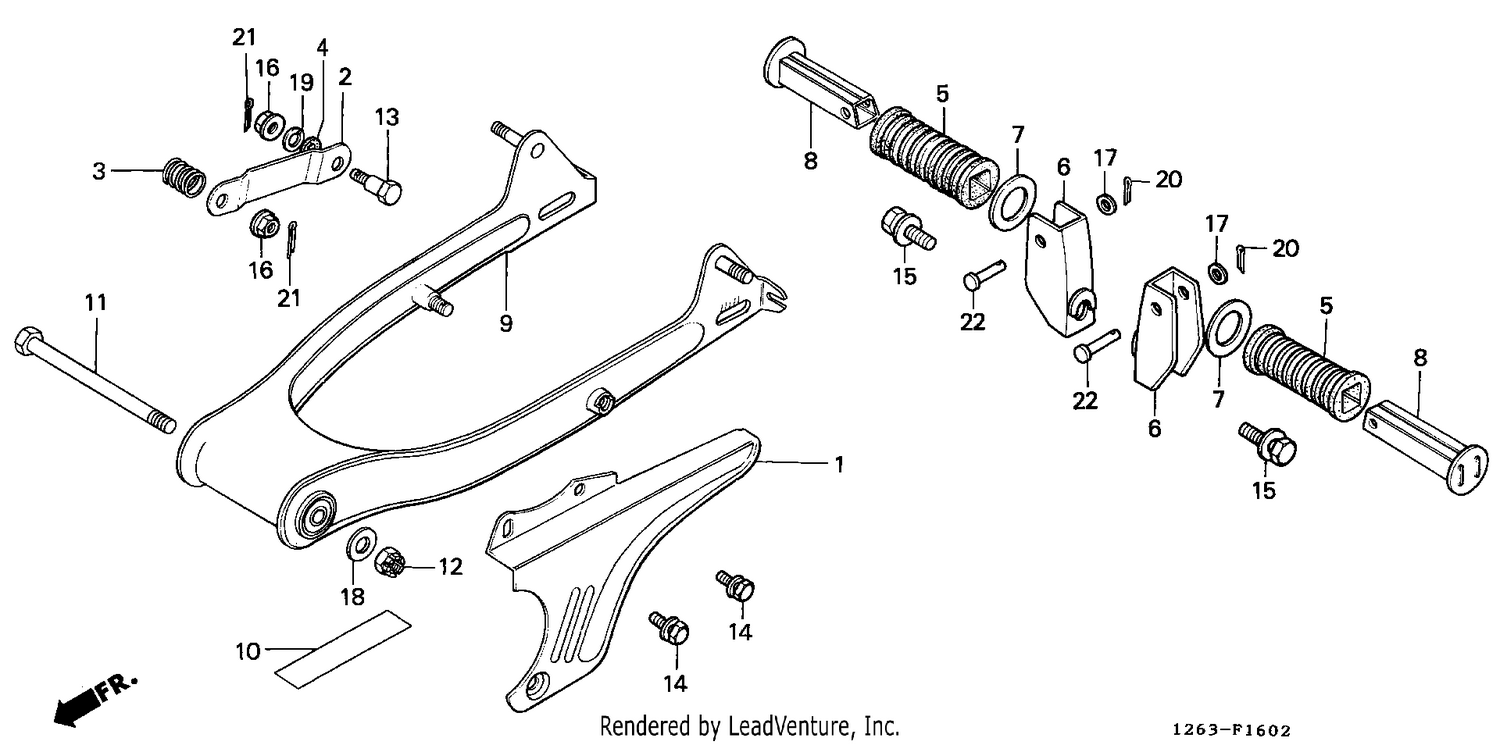 REAR FORK/CHAIN CASE (ST70C/K)