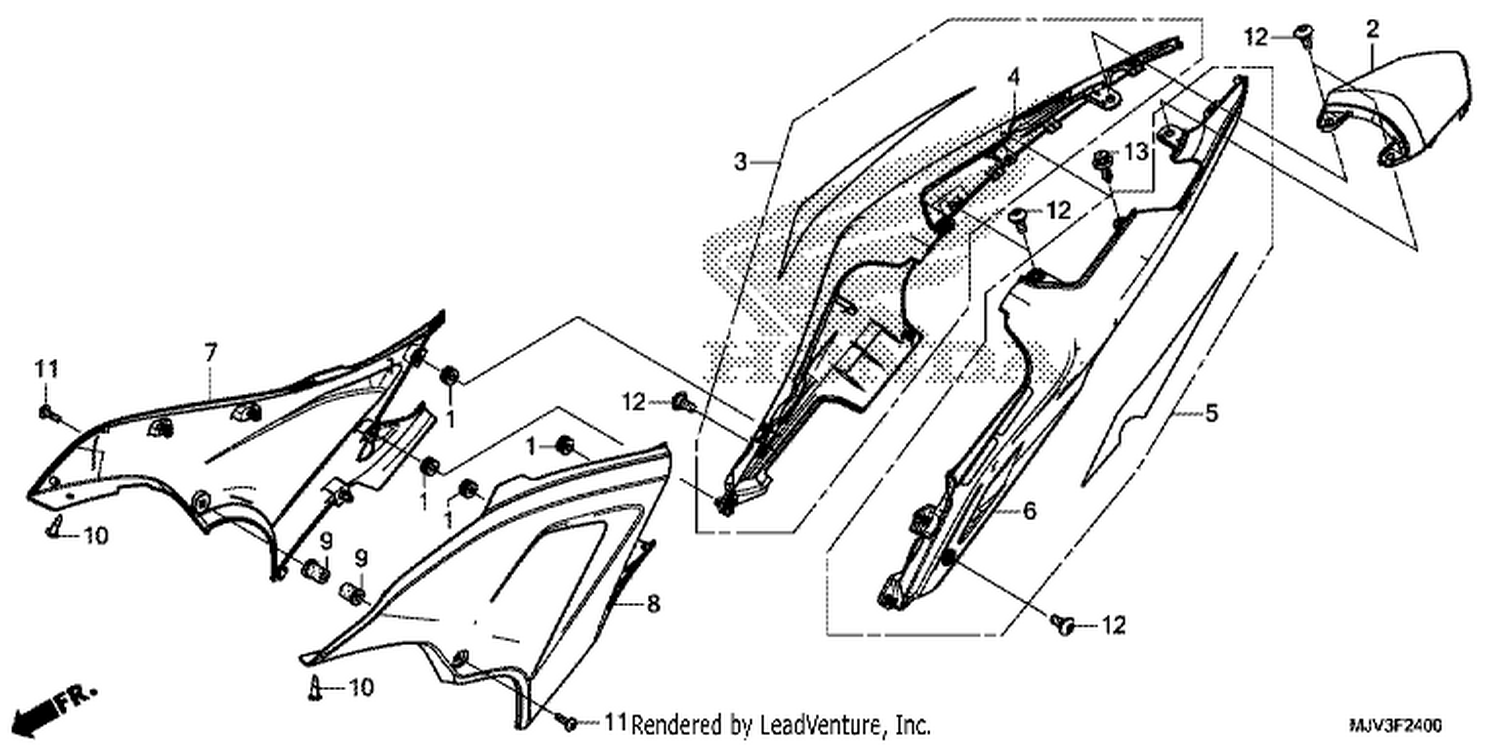  SIDE COVER/REAR COWL