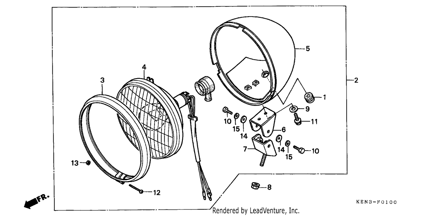 HEADLIGHT (CMX250CT-CM/V/Y)