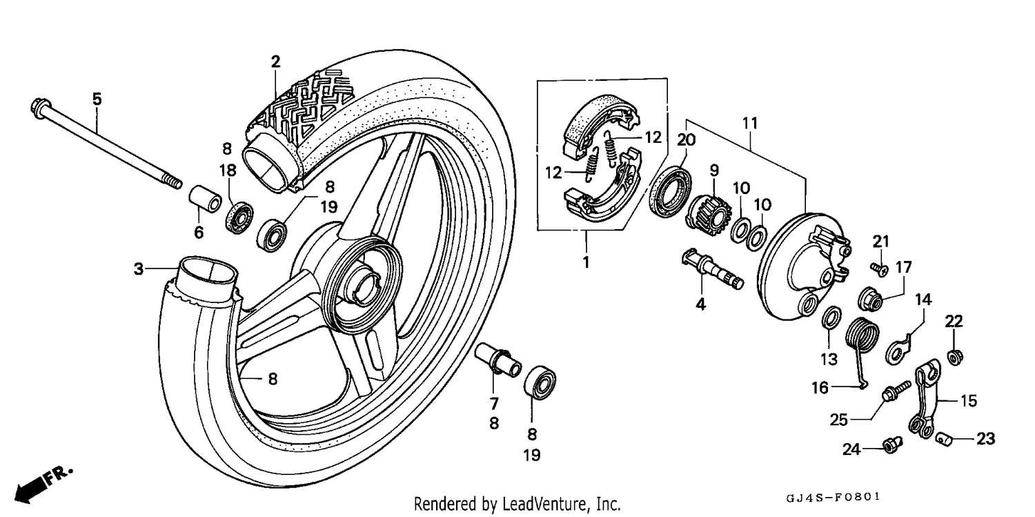 FRONT WHEEL (SH75DP/DS)