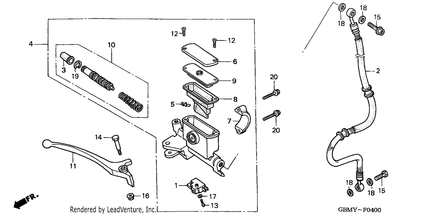 FR. BRAKE MASTER CYLINDER