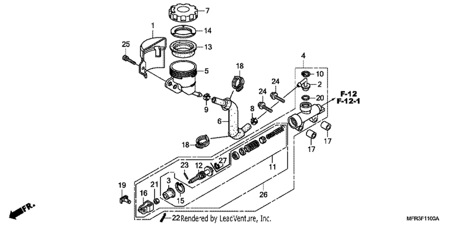  REAR BRAKE MASTER CYLINDER