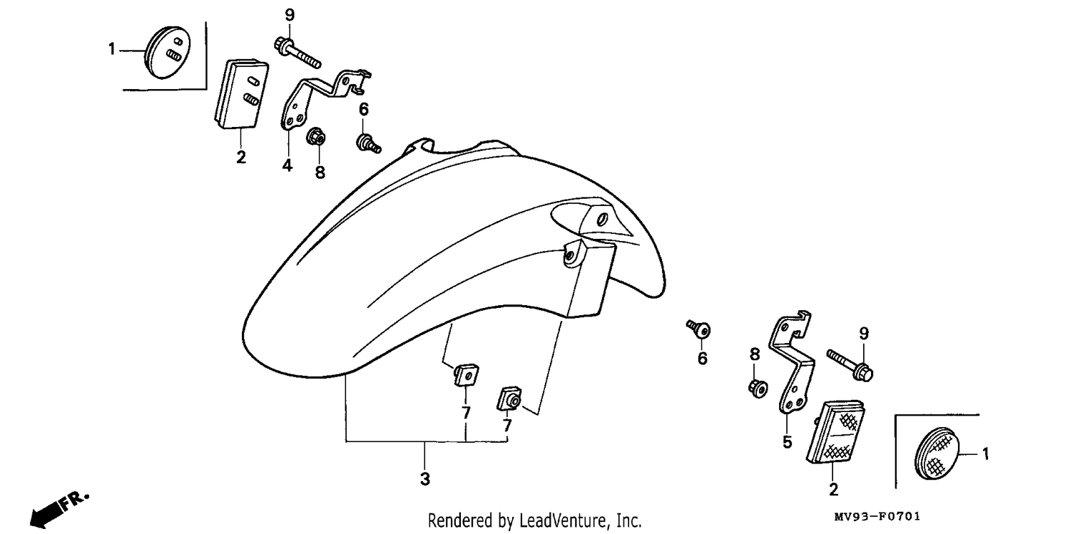 FRONT FENDER (CBR600FS/3S/T/3T/SET)