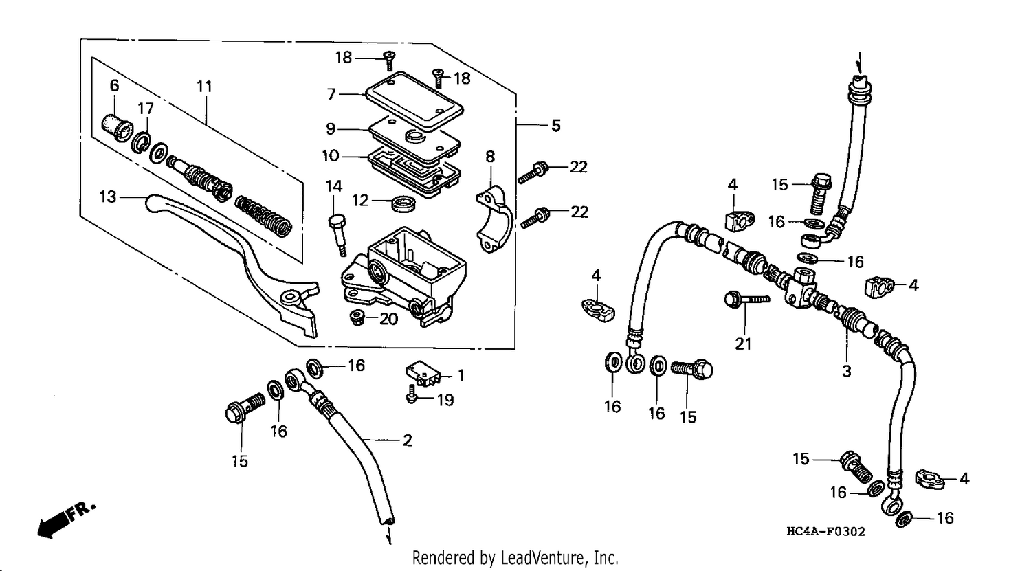 FR. BRAKE MASTER CYLINDER