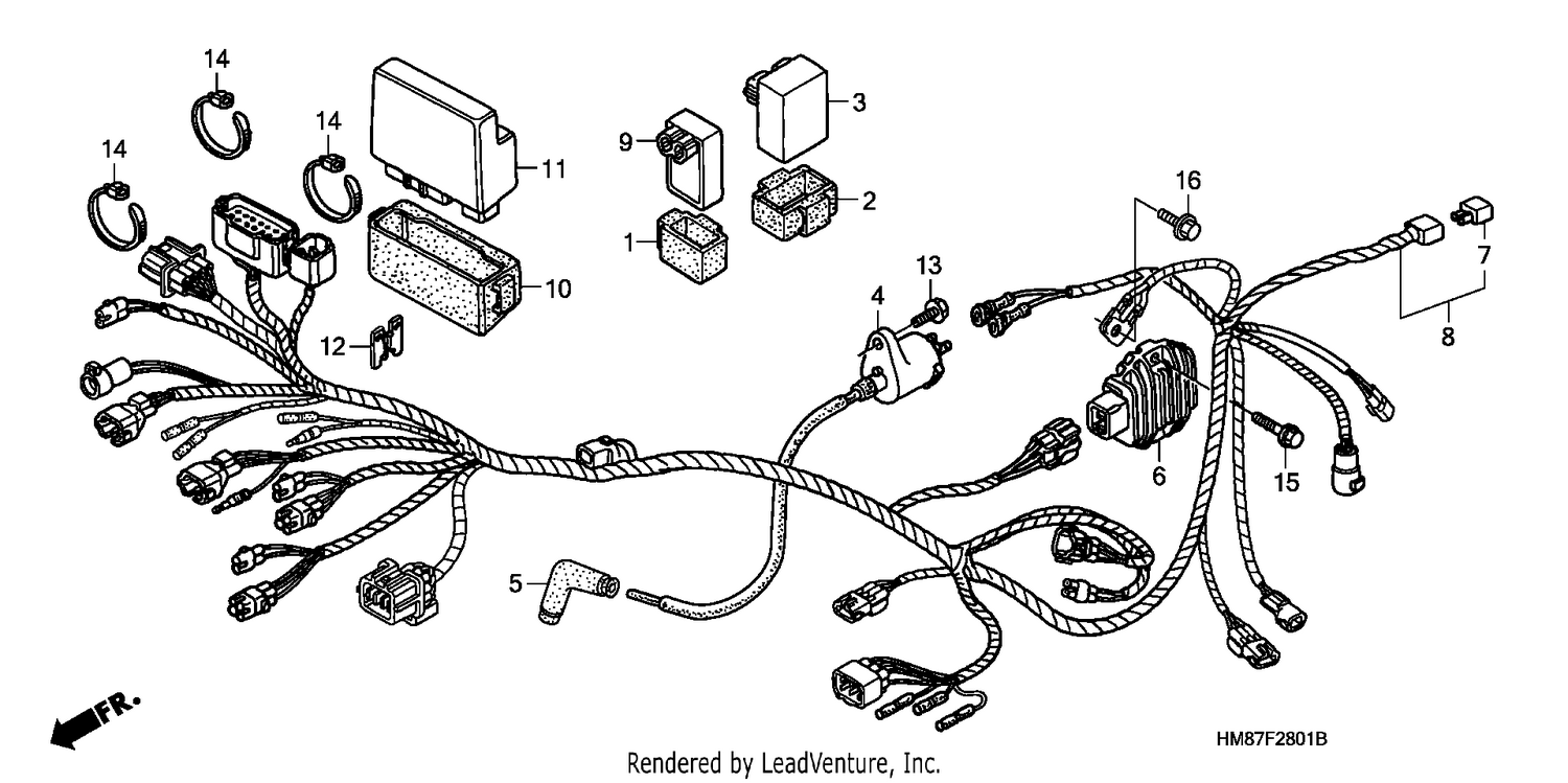 WIRE HARNESS (TRX250TE)