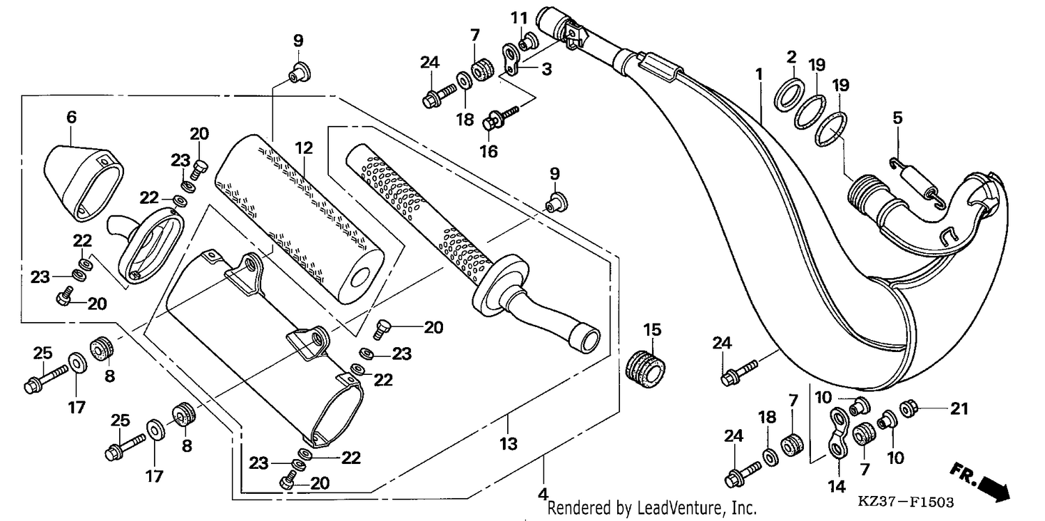 EXPANSION CHAMBER (CR250R6,7)