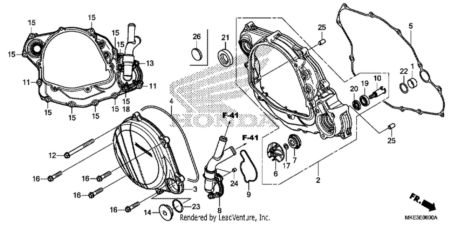  RIGHT CRANKCASE COVER/WATER PUMP