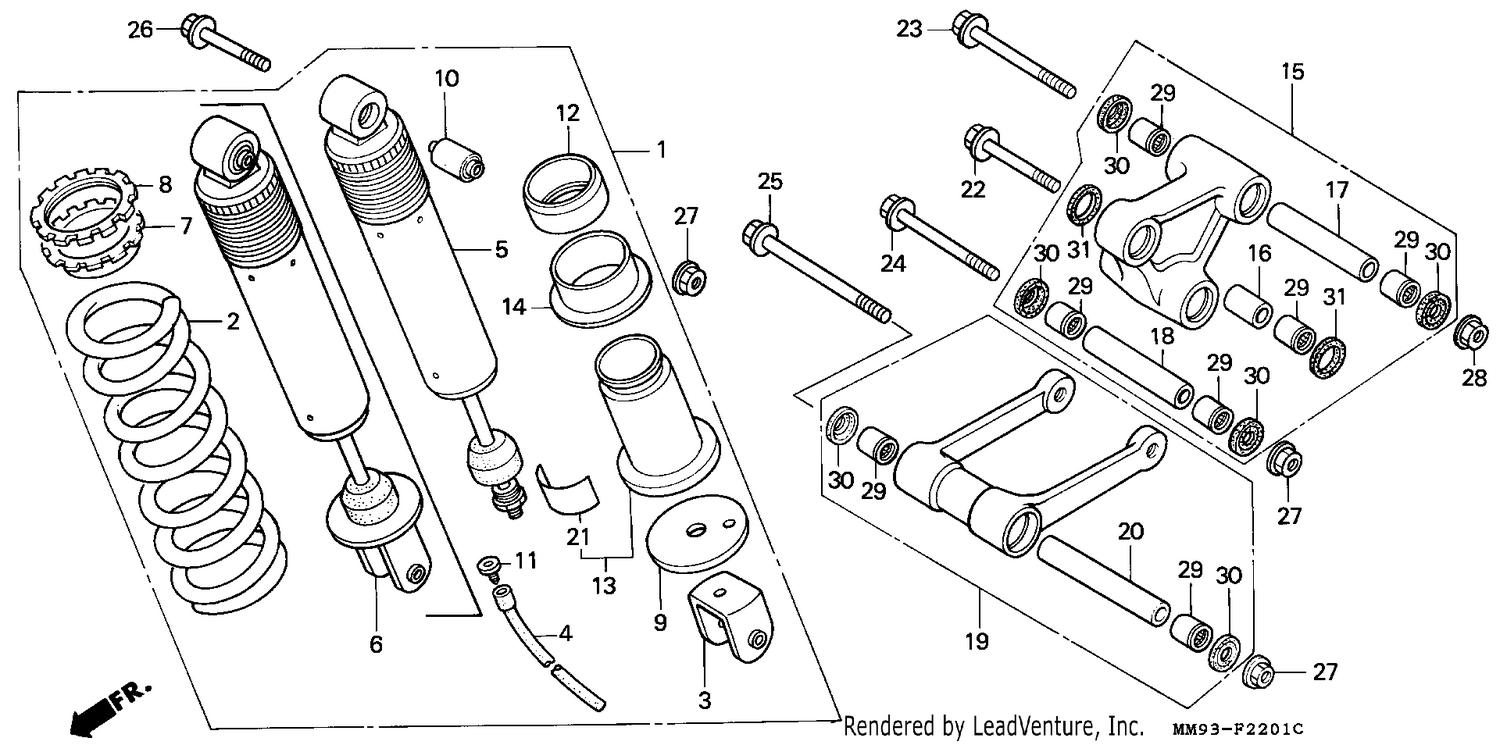 REAR CUSHION (XL600VK/VL/VM/VN/VP/VR)