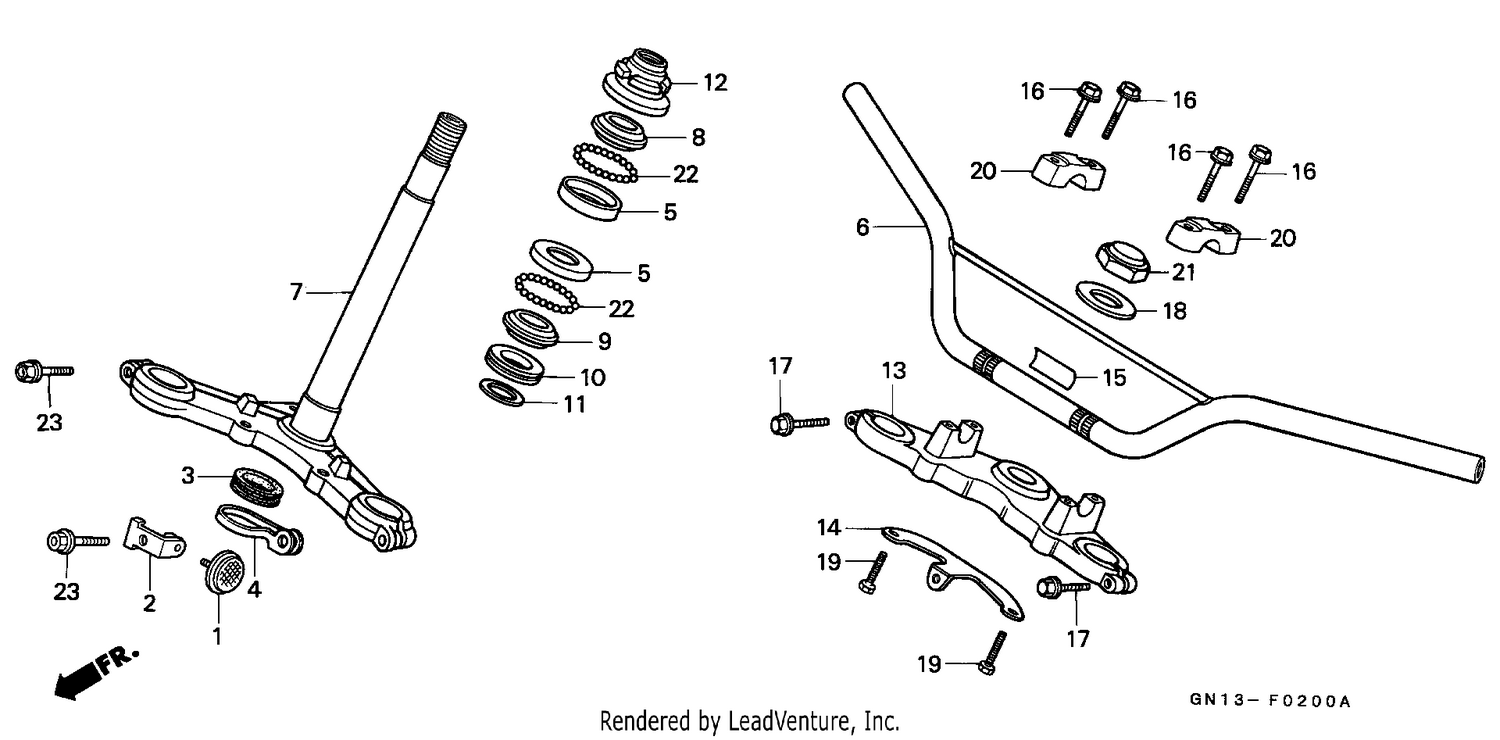 HANDLE PIPE/TOP BRIDGE/ STEERING STEM