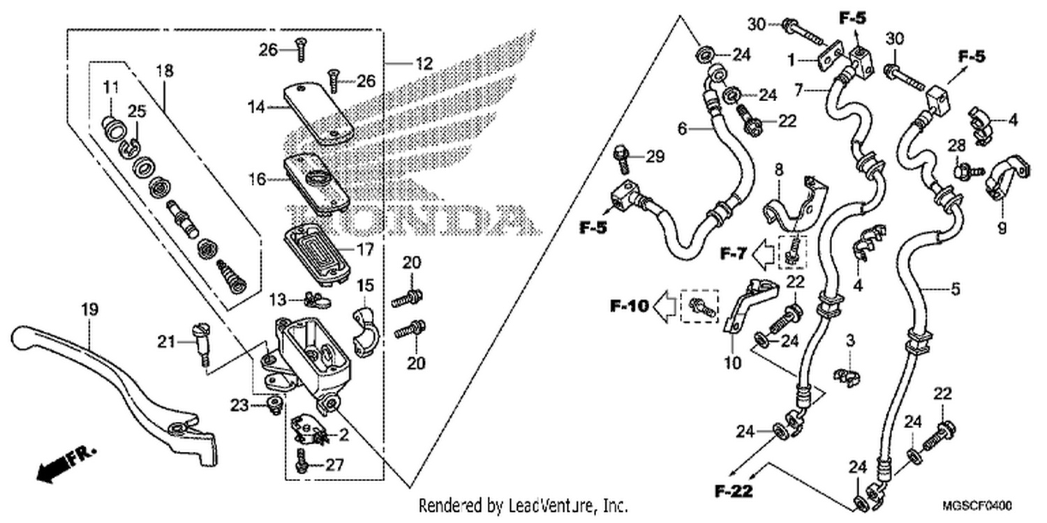  FR. BRAKE MASTER CYLINDER