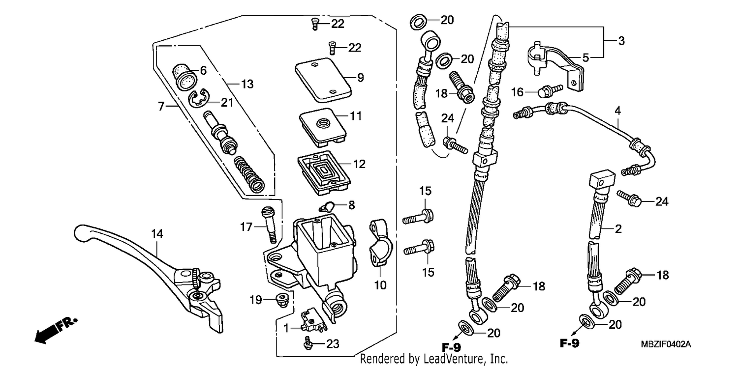 FR. BRAKE MASTER CYLINDER (CB600F3/4)