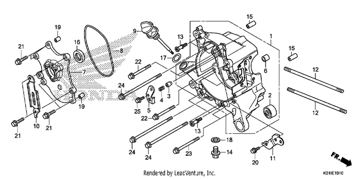  10 RIGHT CRANKCASE