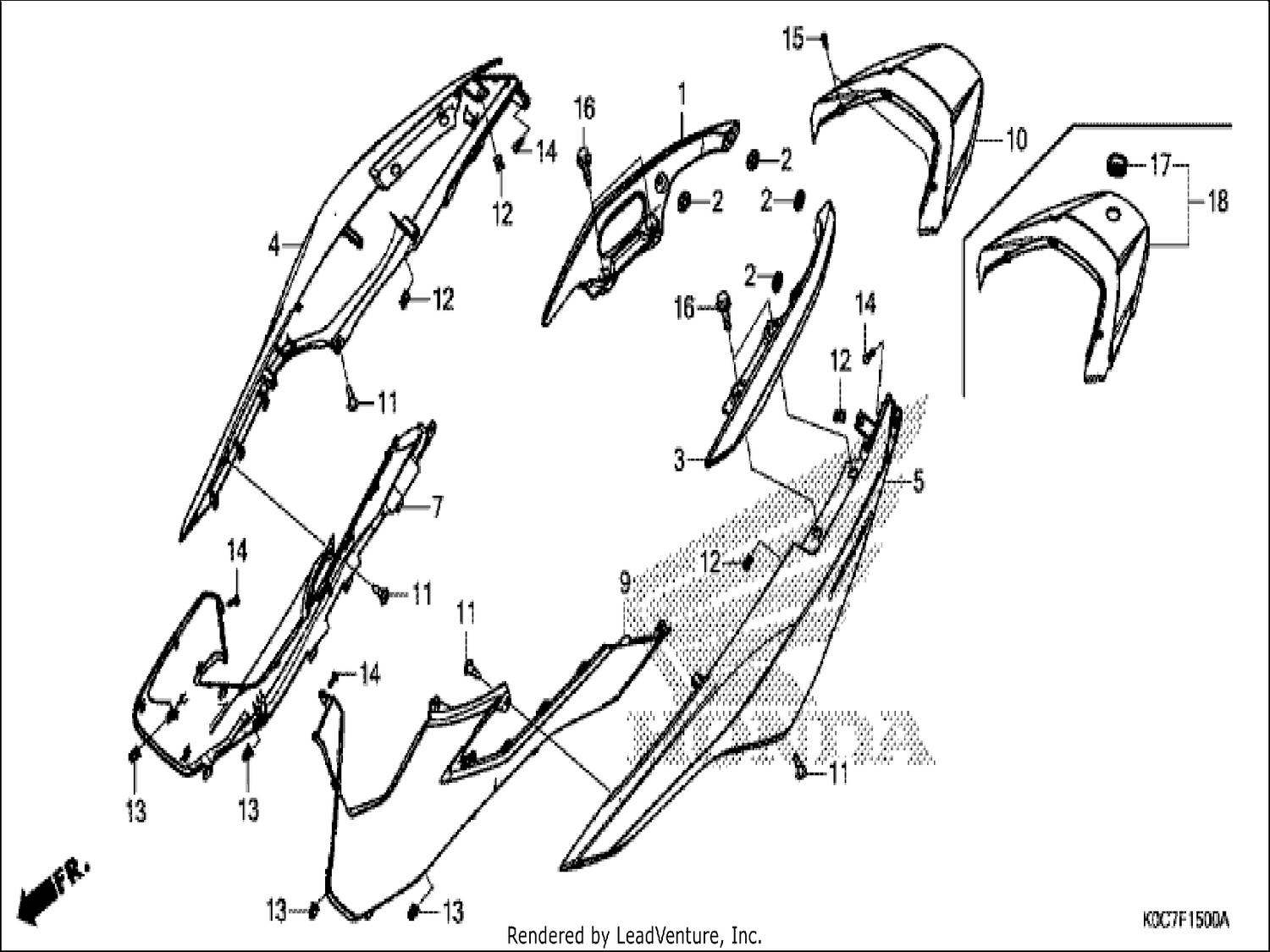  BODY COVER/REAR GRIP