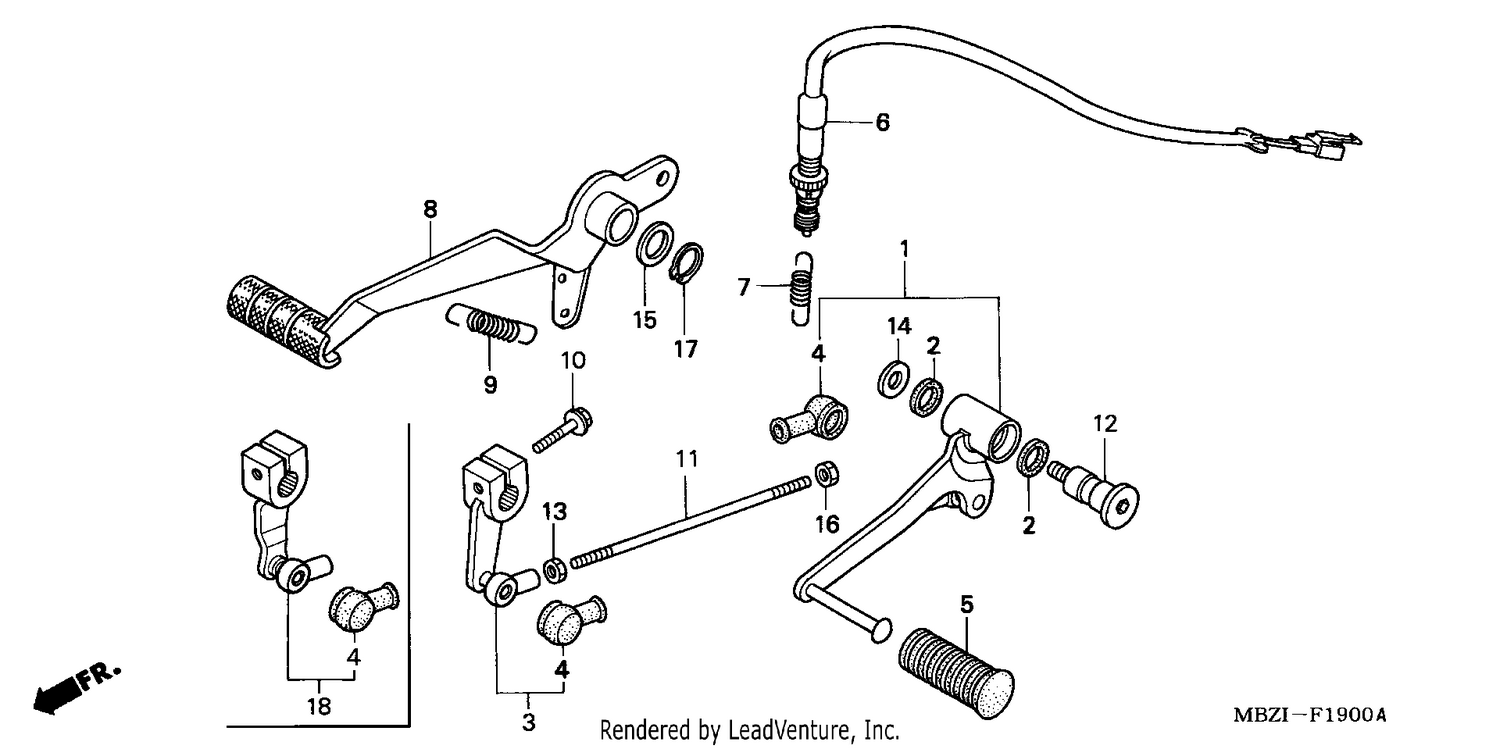 BRAKE PEDAL/CHANGE PEDAL