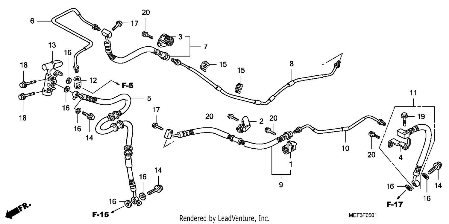 REAR BRAKE PIPE (FJS400D8 )