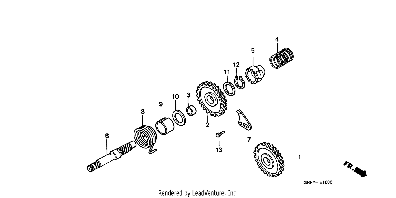 KICK STARTER SPINDLE
