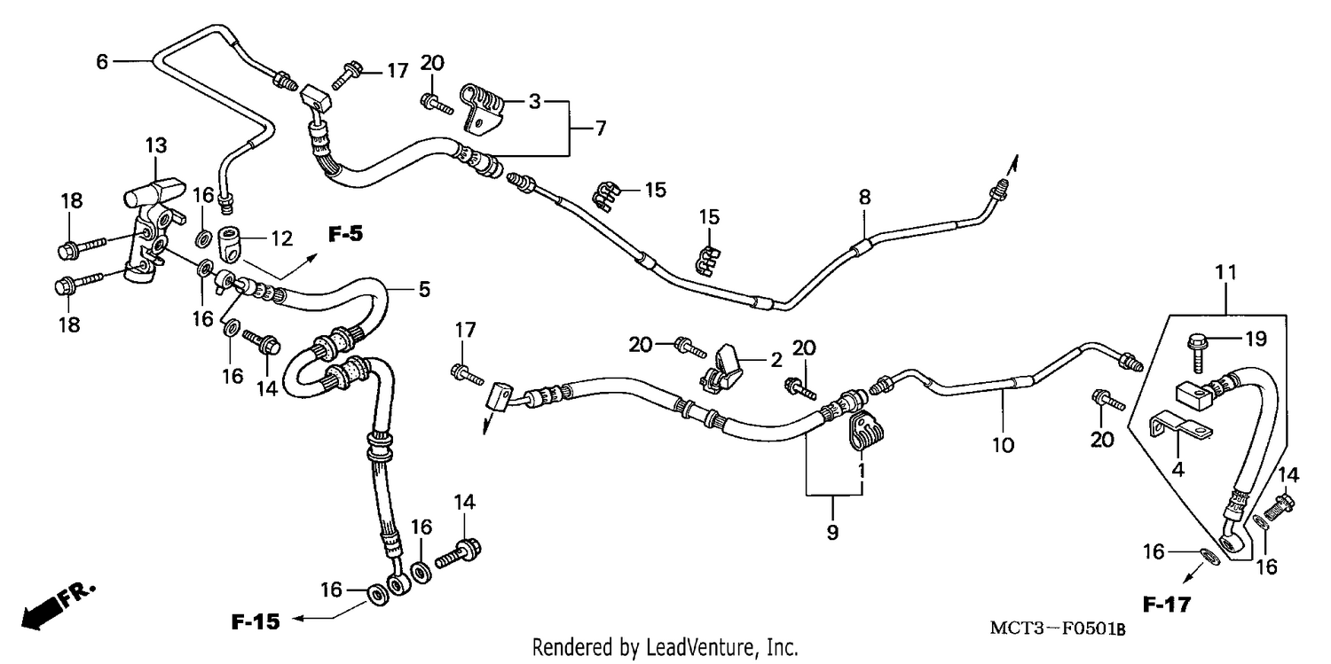 REAR BRAKE PIPE (FJS6001/2/D3/D4/D5)