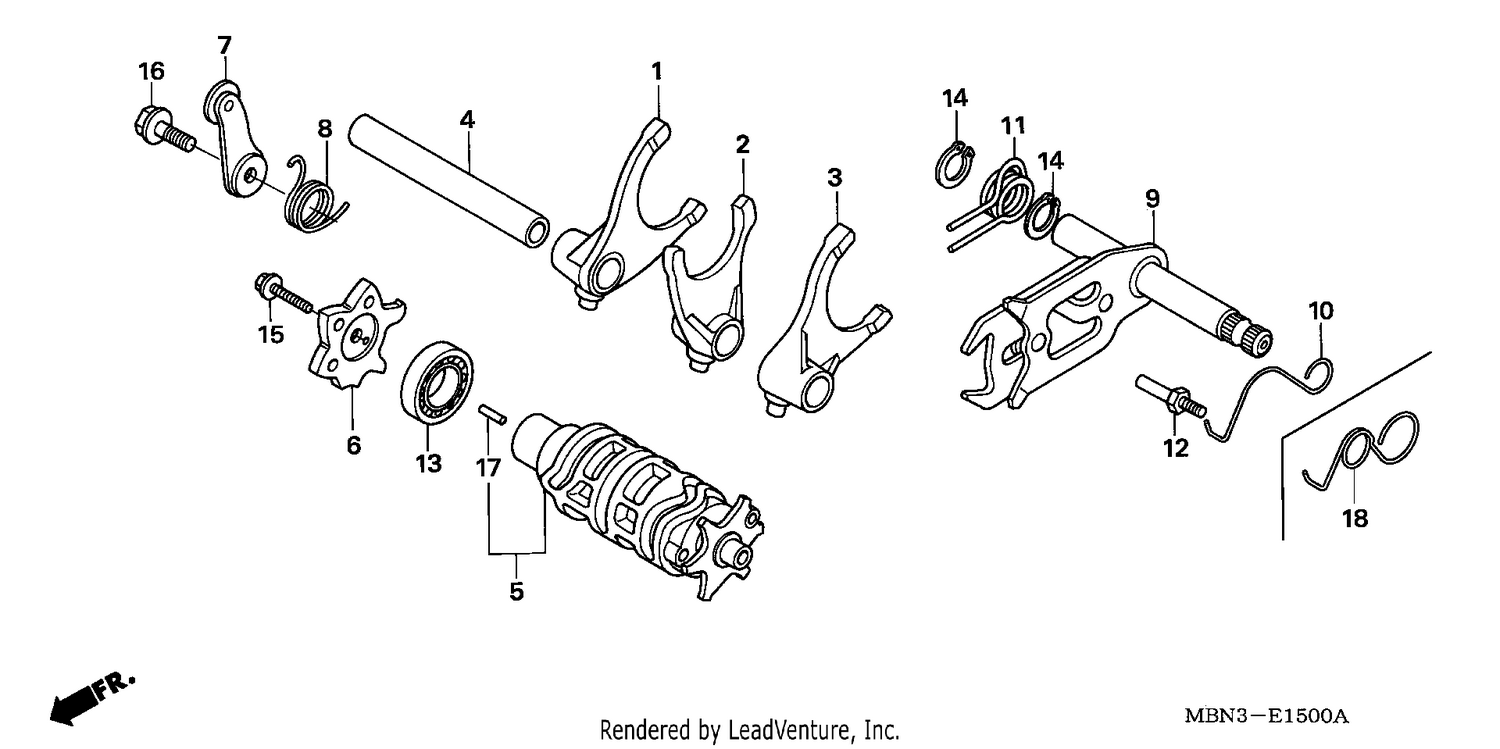 GEAR SHIFT DRUM/ GEAR SHIFT FORK