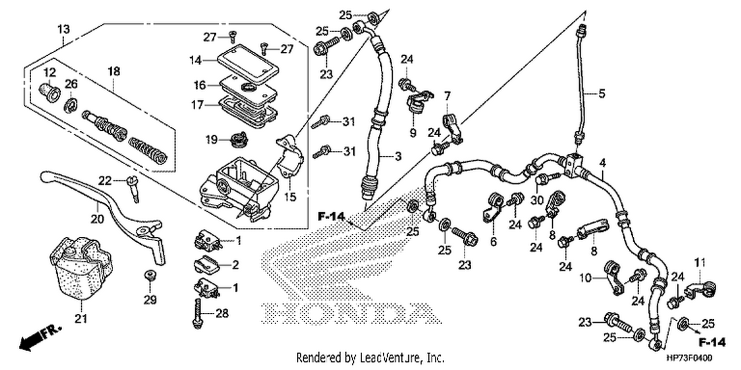  FR. BRAKE MASTER CYLINDER