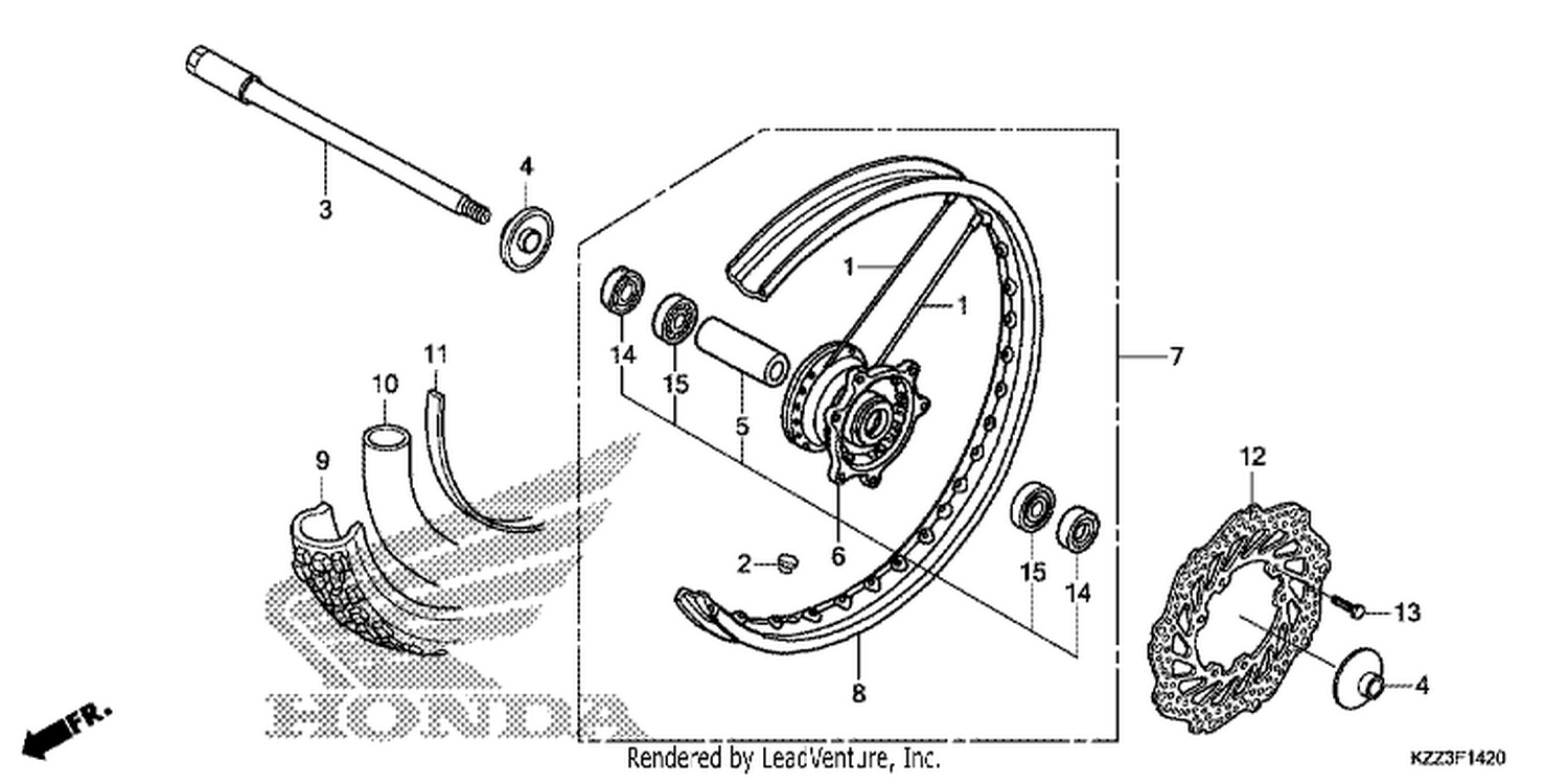  20 FRONT WHEEL (CRF250L)