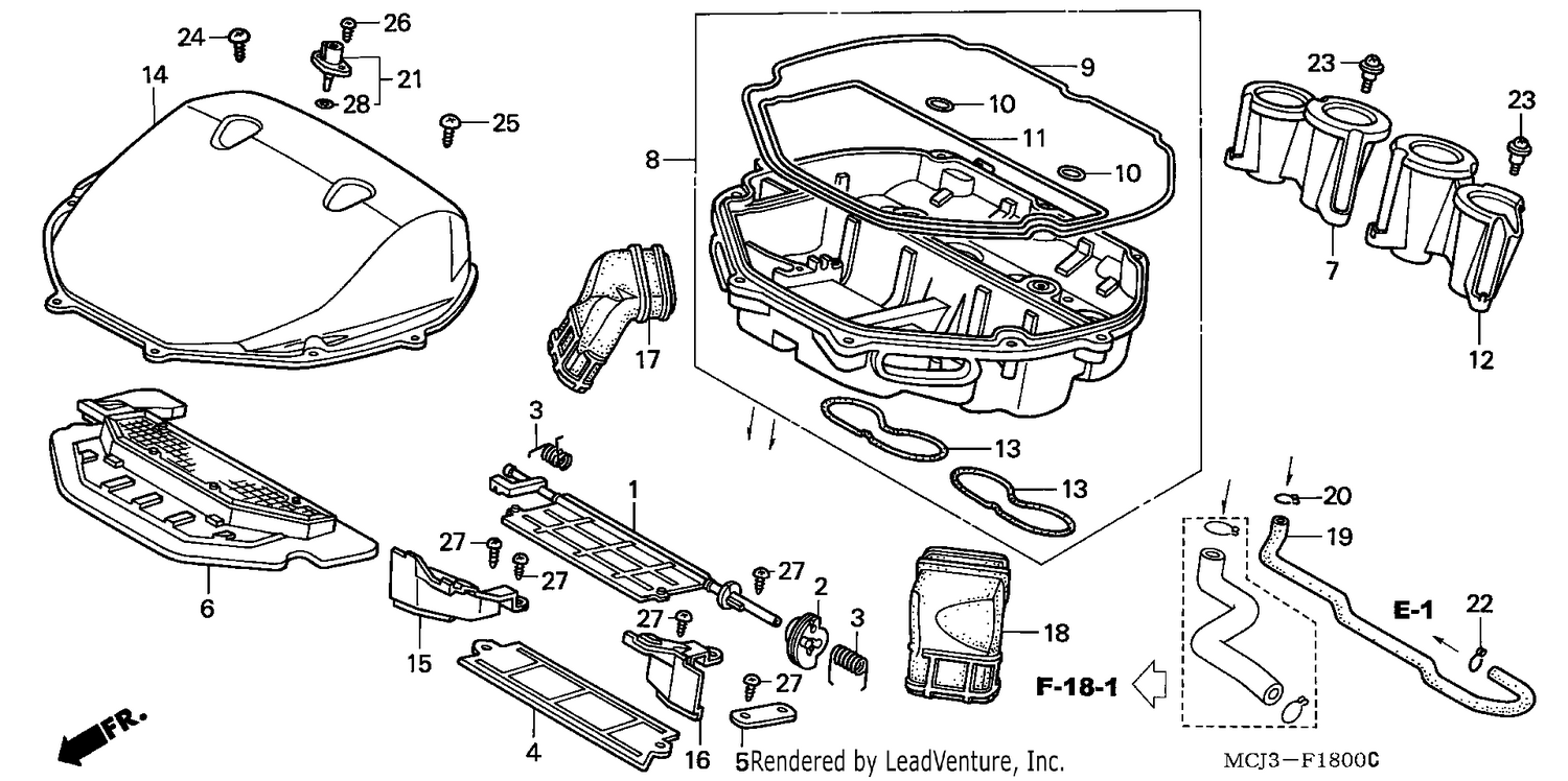 AIR CLEANER (CBR900RRY,1/RE1)