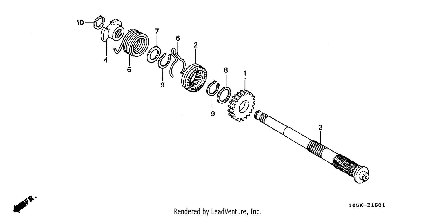 KICK STARTER SPINDLE (Z50JM/JN/JP/JT)