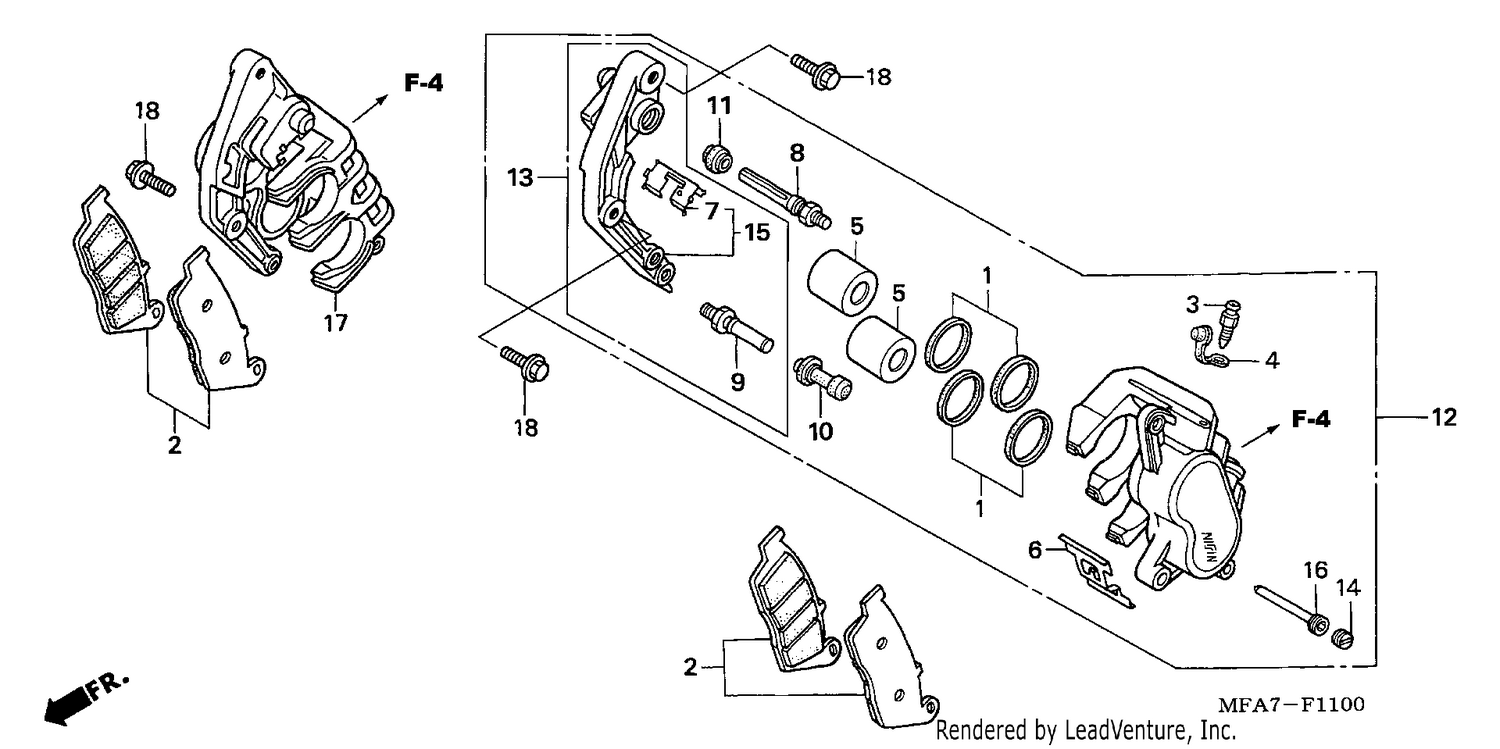 FRONT BRAKE CALIPER (CBF1000)