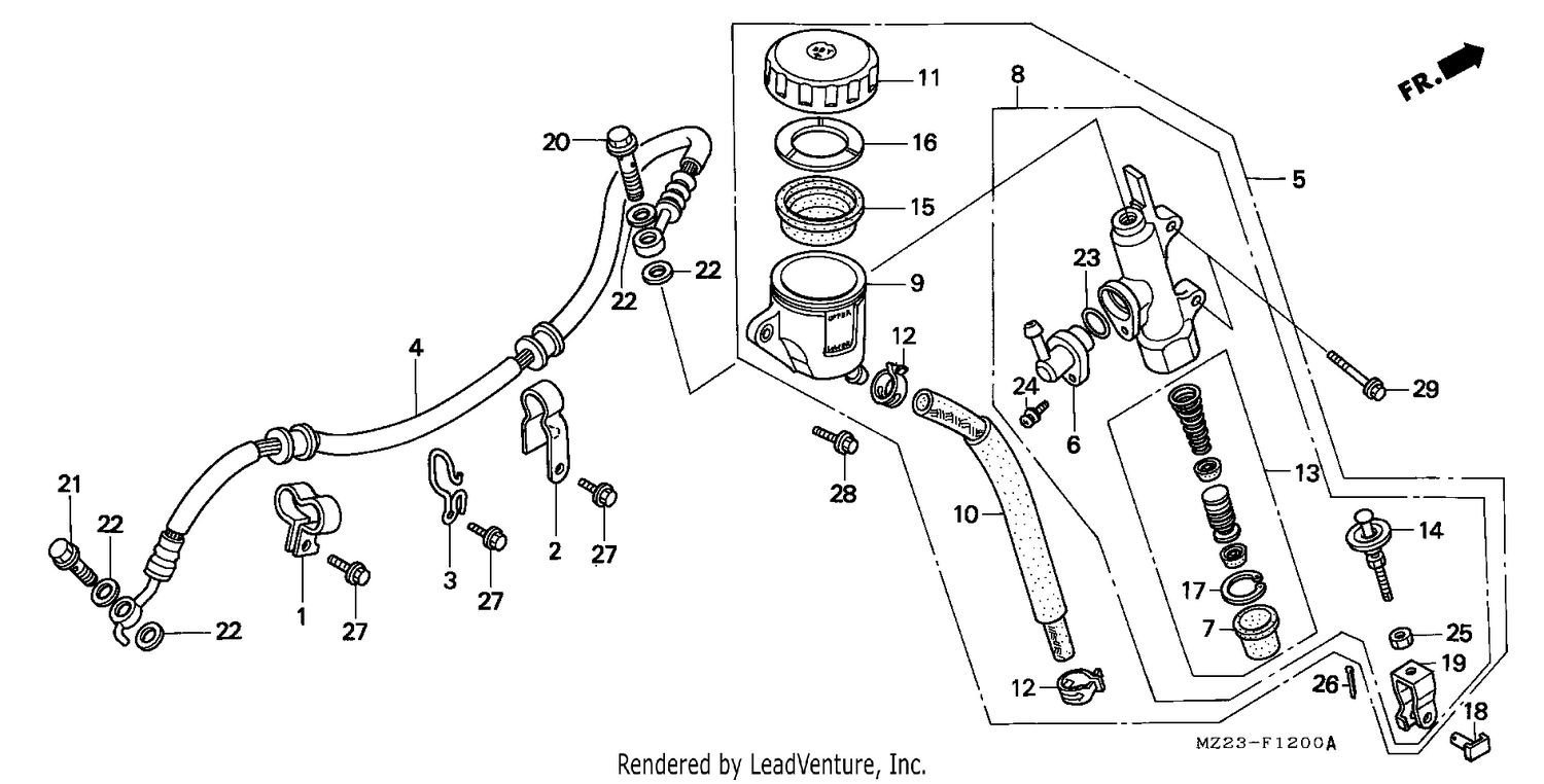 REAR BRAKE MASTER CYLINDER