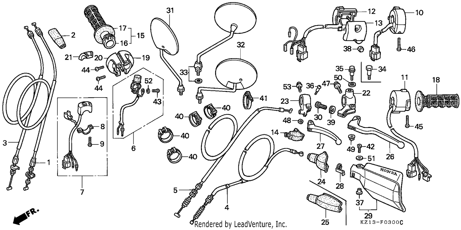 HANDLE LEVER/SWITCH/ CABLE (B/DK/ED/U)