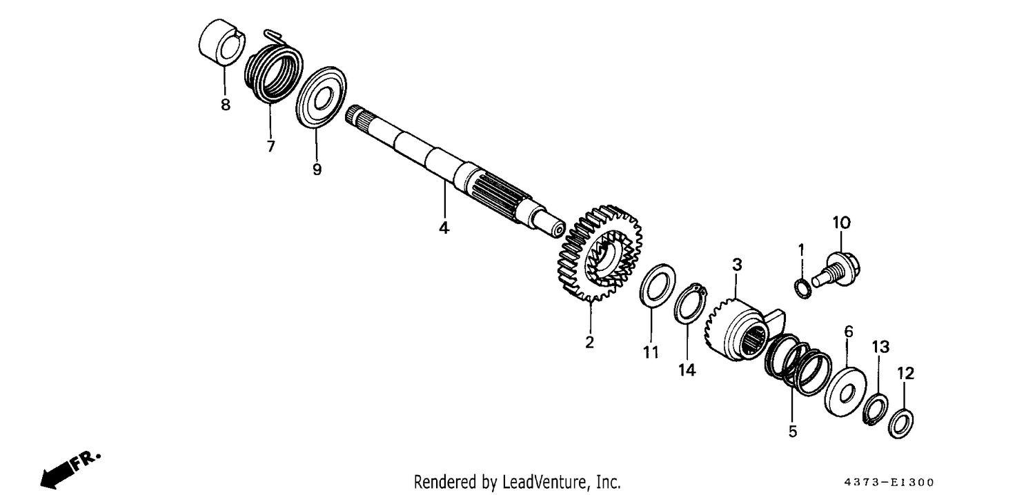 KICK STARTER SPINDLE