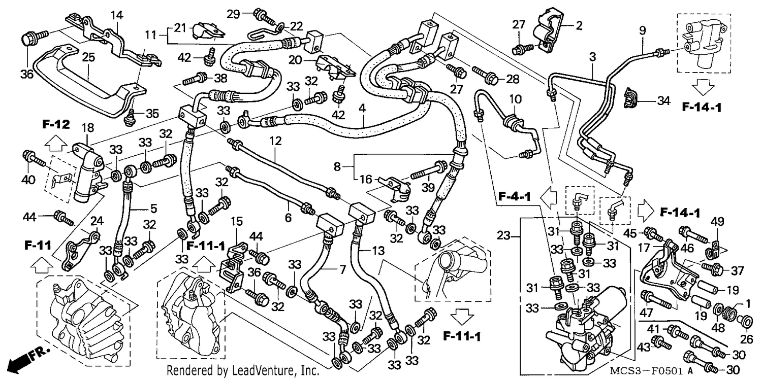 FRONT BRAKE HOSE (ST1300A)