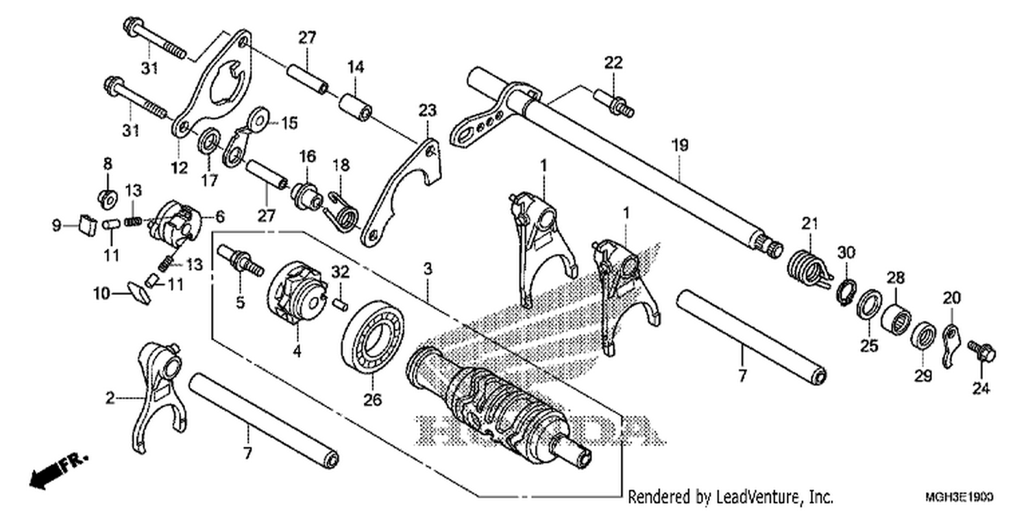  GEARSHIFT DRUM (VFR1200X)