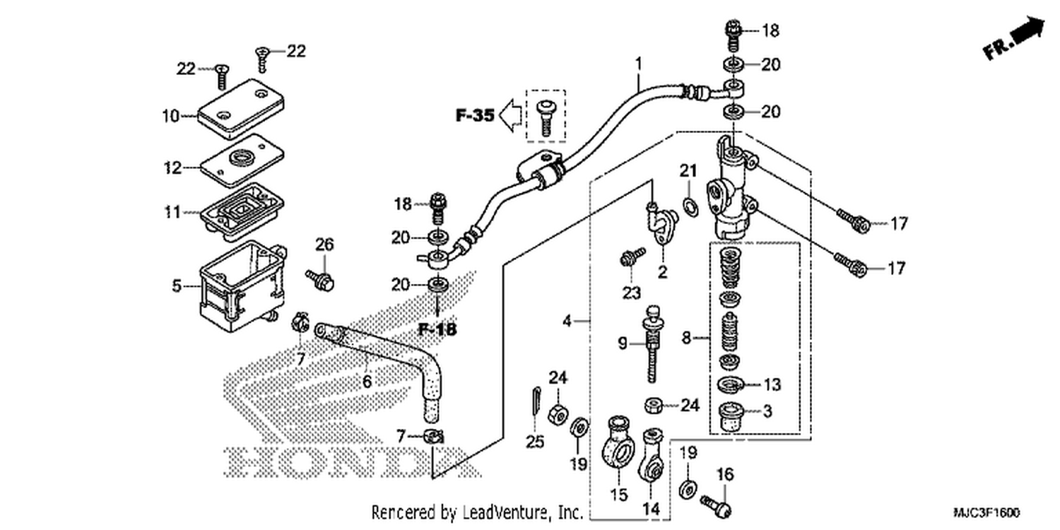  REAR BRAKE MASTER CYLINDER (CBR600RR)